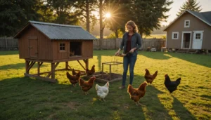 quand nourrir les poules matin ou soir